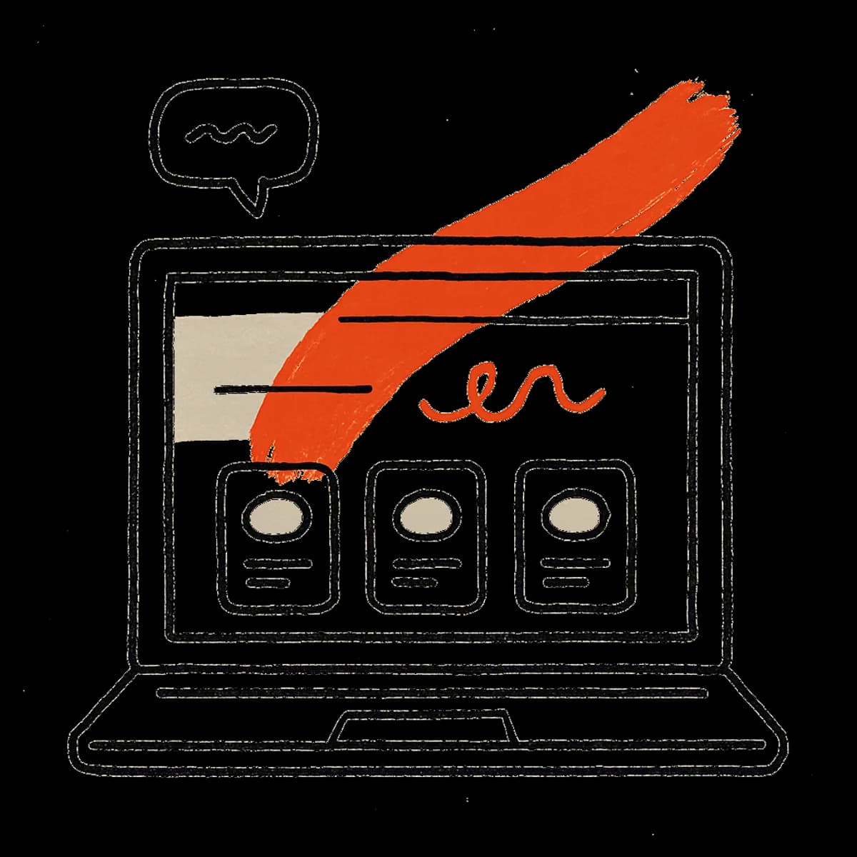 A brush stroke turning a plain online-shop homepage warm and stylish